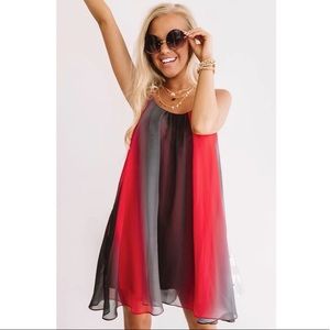 NWOT Red & Black ombré dress